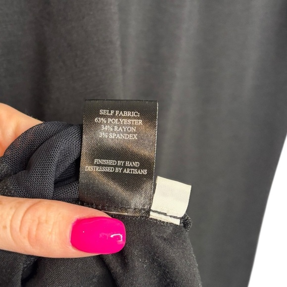 Gary Graham Designer Quiet Luxury Short Sleeve Lace Jersey Mesh Blouse Small - Picture 10 of 14